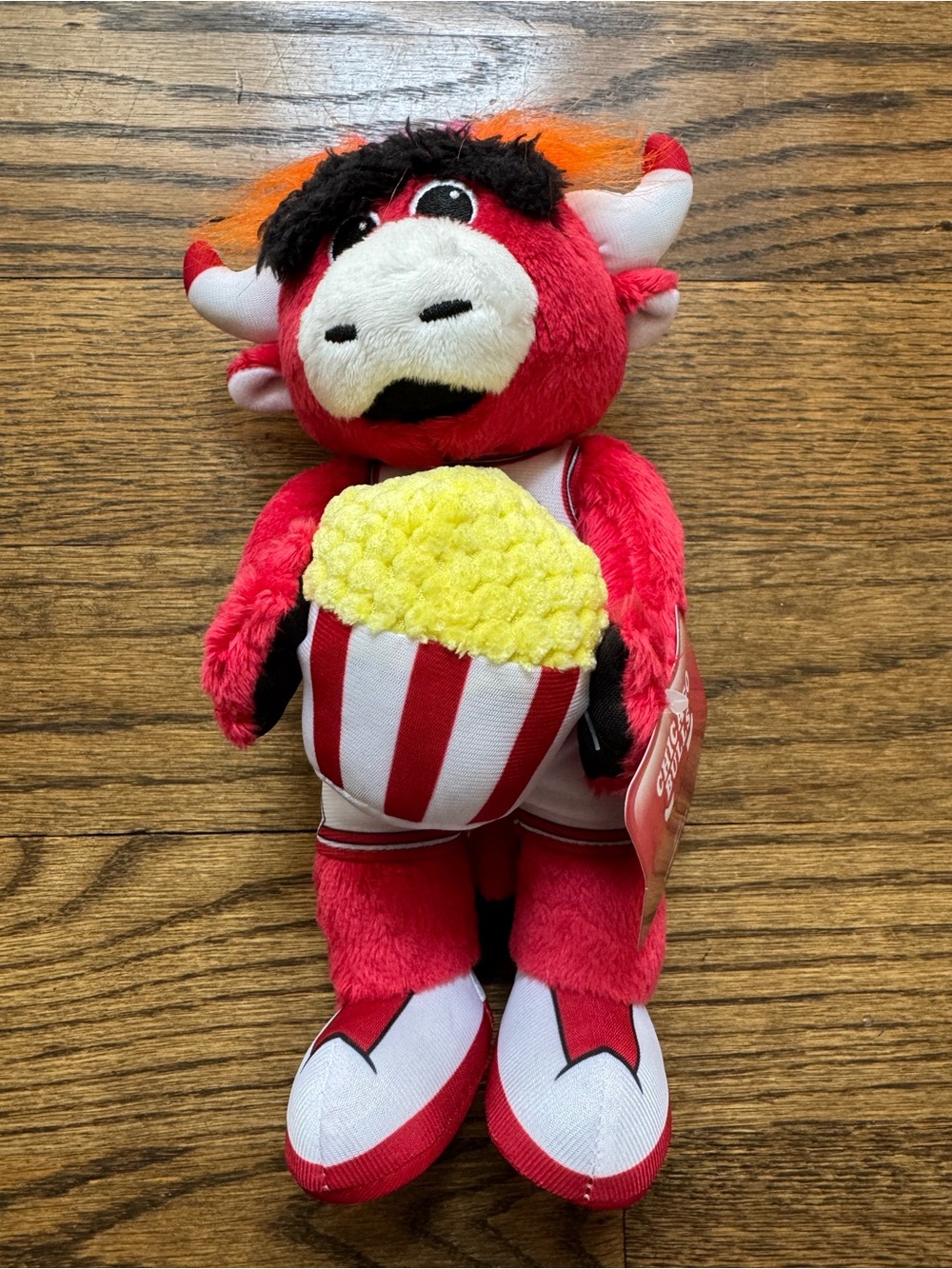NWT Chicago Bulls Benny the Bull Plush Holding Popcorn Bleacher Creatures NBA